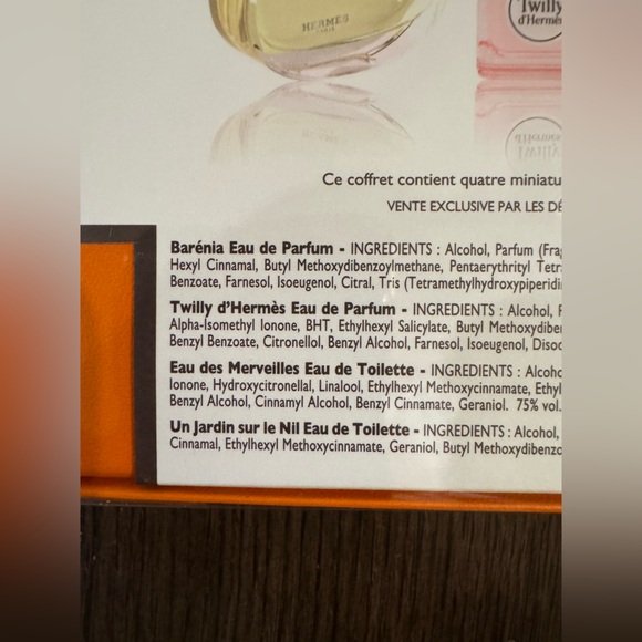 Hermes Women's Perfumes Discovery Set - Orange and White NEW IN BOX 4 Mini Set - Picture 8 of 9